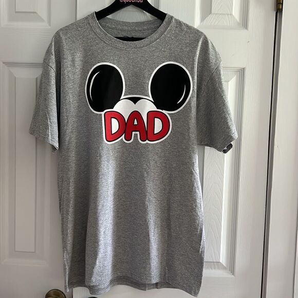 Disney Mickey Mouse Dad Crew Neck T- Shirt - Picture 1 of 8